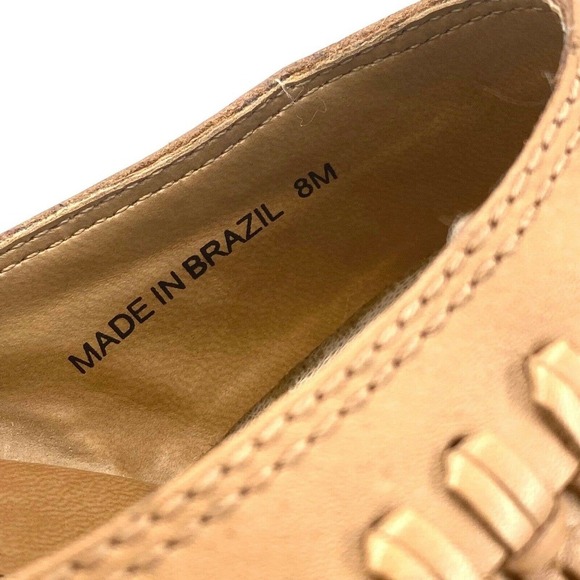 Two Lips Sylvia Leather Fringed Mules Wood Clogs Slip On Shoes Chunky Heel 8M - Picture 3 of 11